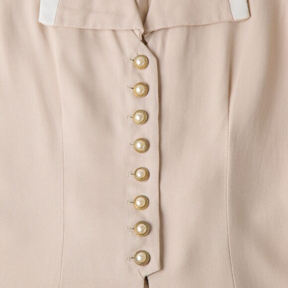 VTG 90s Breakin’ Loose Sleeveless Tunic Vest Sz 4 Button Minimalist Academia - Picture 7 of 10